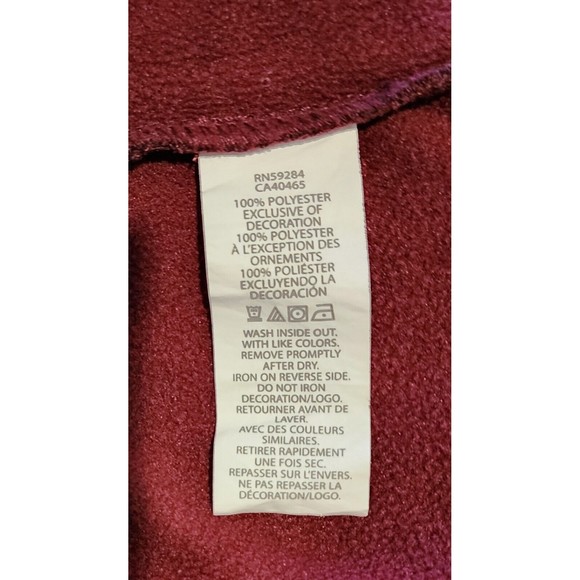 Place Sport Boys Full Zip Sweatshirt Dark Red Black Long Sleeve Size L (10/12) - Picture 7 of 8